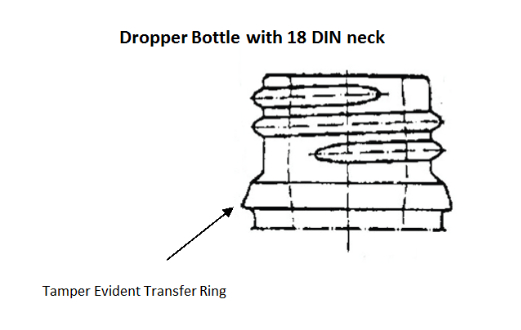 dropper bottle 18 DIN neck