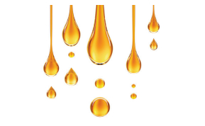 Yellow liquid drops