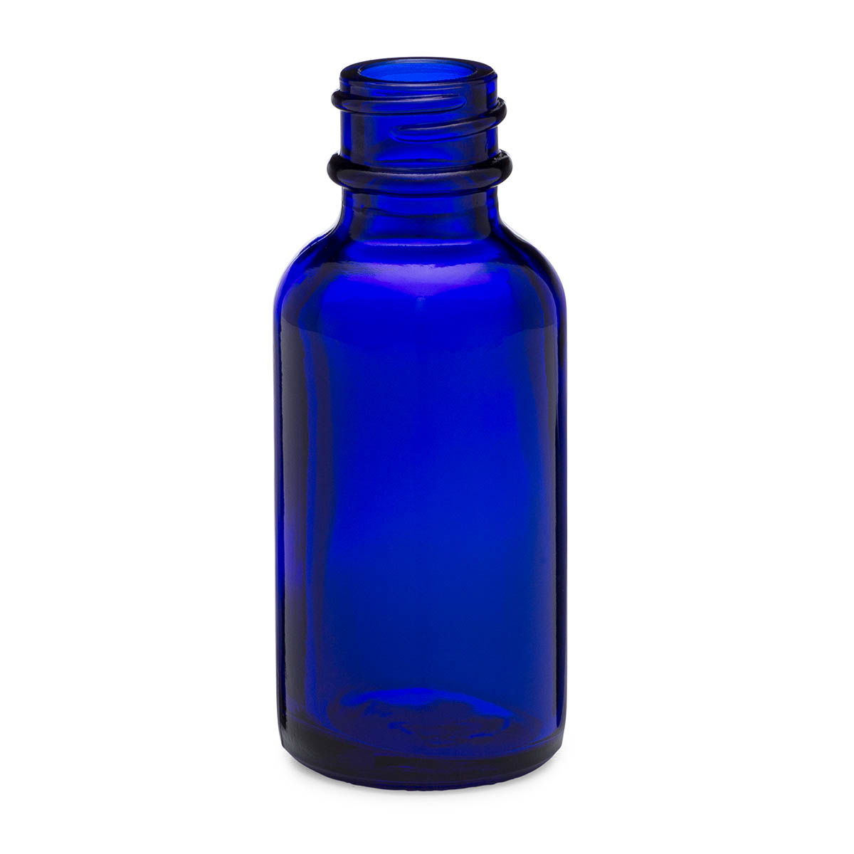 1 oz/30 ml Cobalt Blue Boston Round Bottle