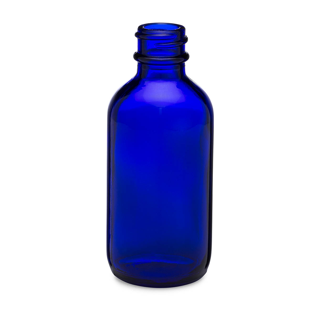 2 oz/60 ml Cobalt Blue Boston Round Bottle