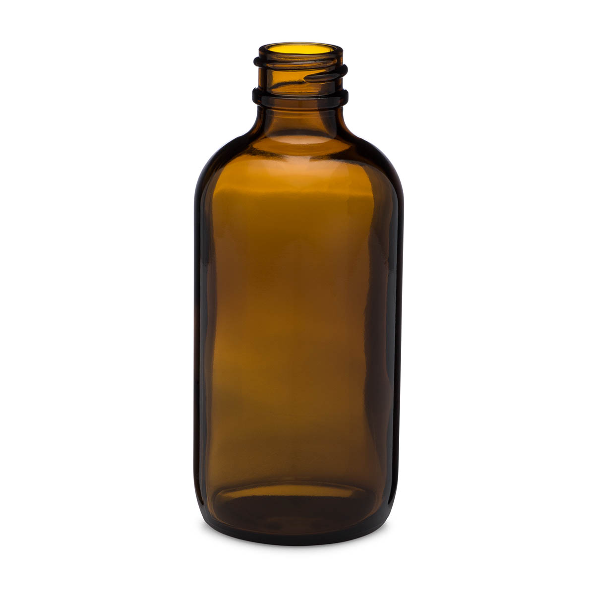 4 oz/120 ml Amber Boston Round Bottle