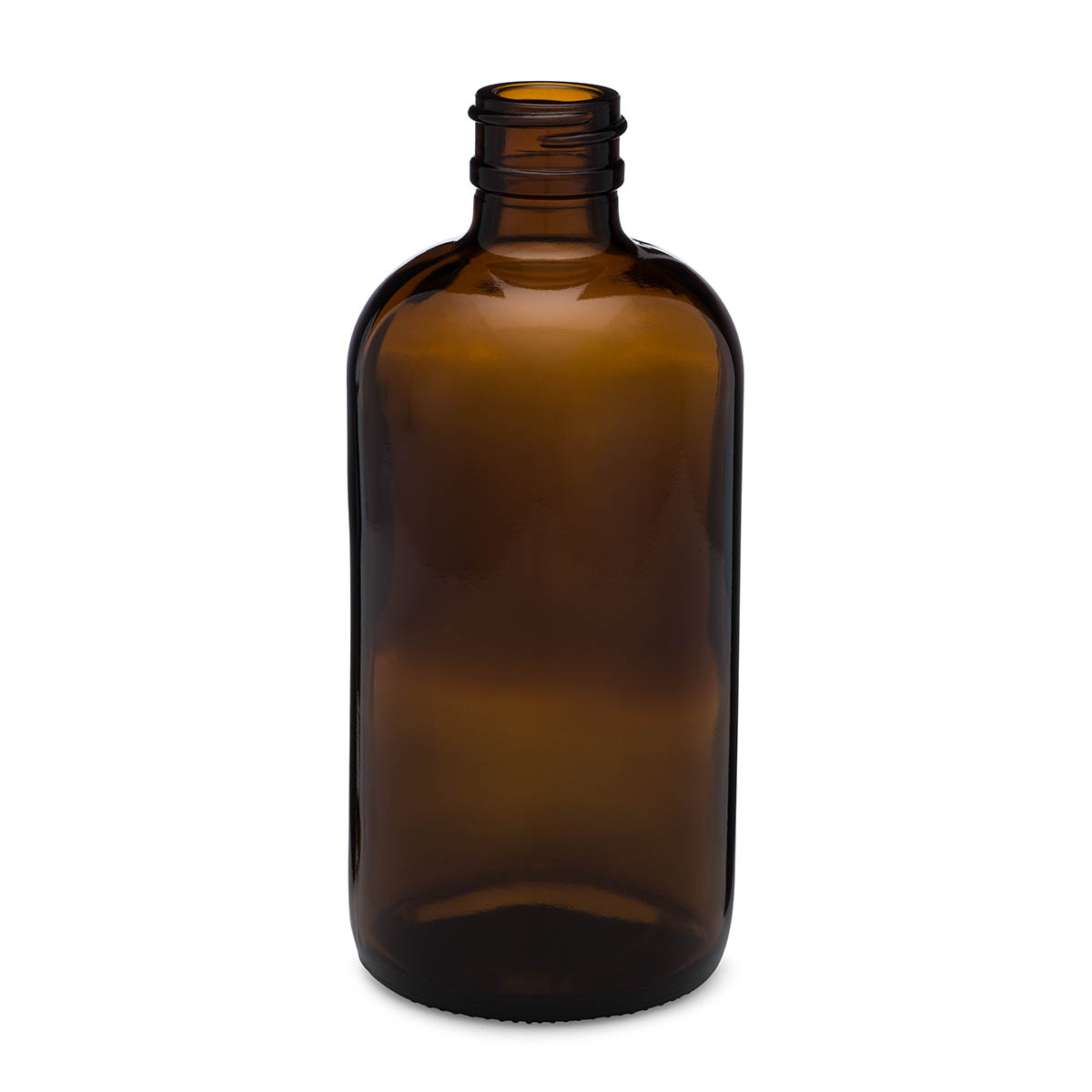 8 oz/ 240 ml Amber Boston Round Bottle