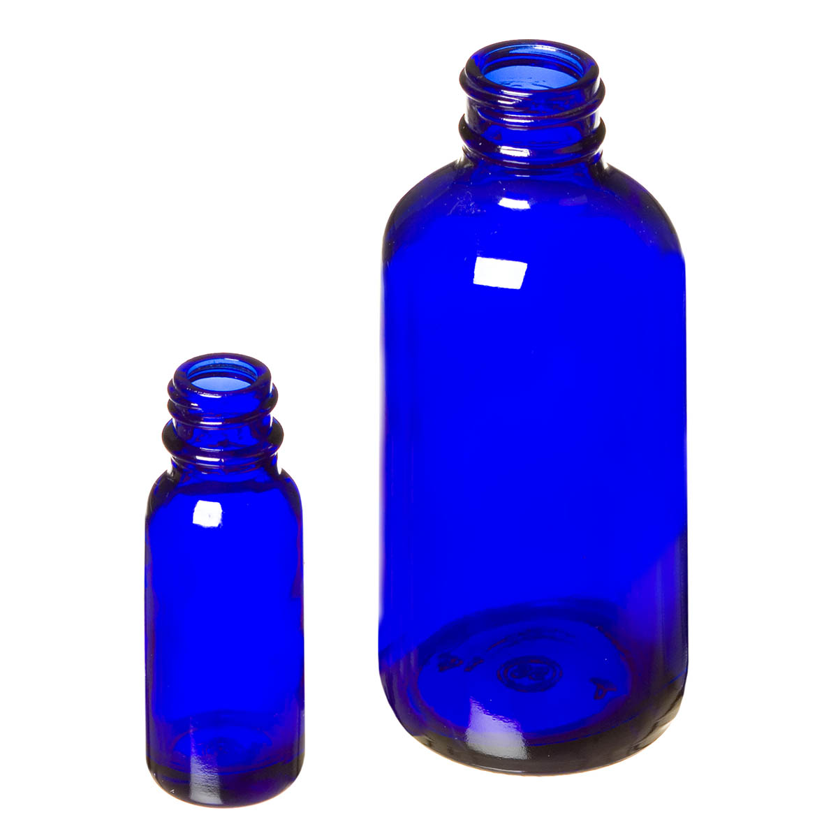 Cobalt Blue Boston Round Bottle