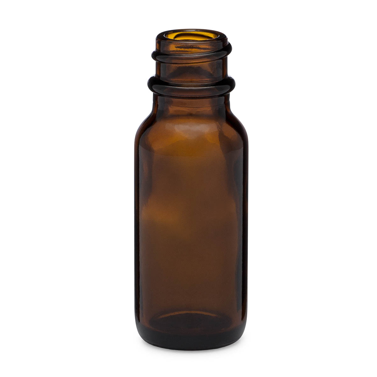 0.5 oz/15 ml Amber Boston Round Bottle